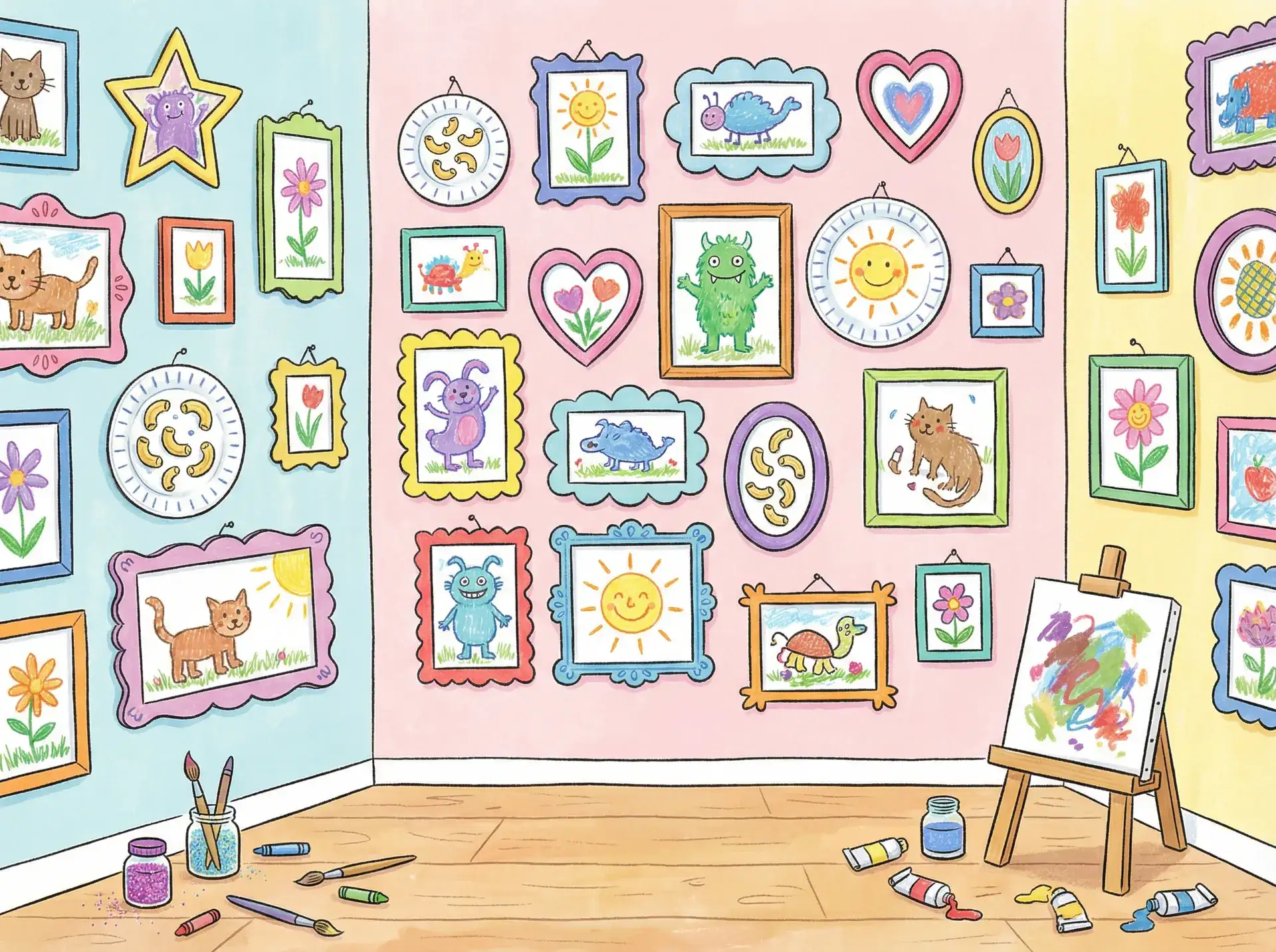 小朋友的彩色画作 - 琪琪的色原网站 创意展示